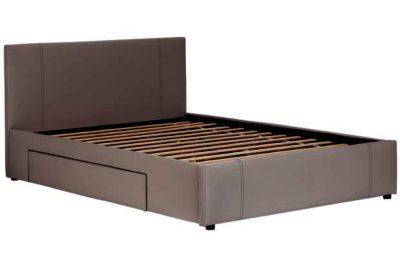 Hygena Paxton Kingsize Bed with Storage - Latte